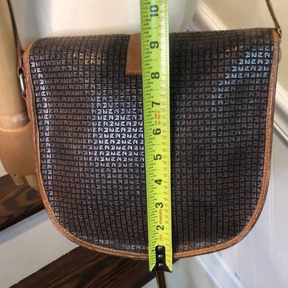 TED LAPIDUS Paris Monogram Embossed Vinyl Leather Crossbody Messenger Bag RARE - Picture 12 of 17